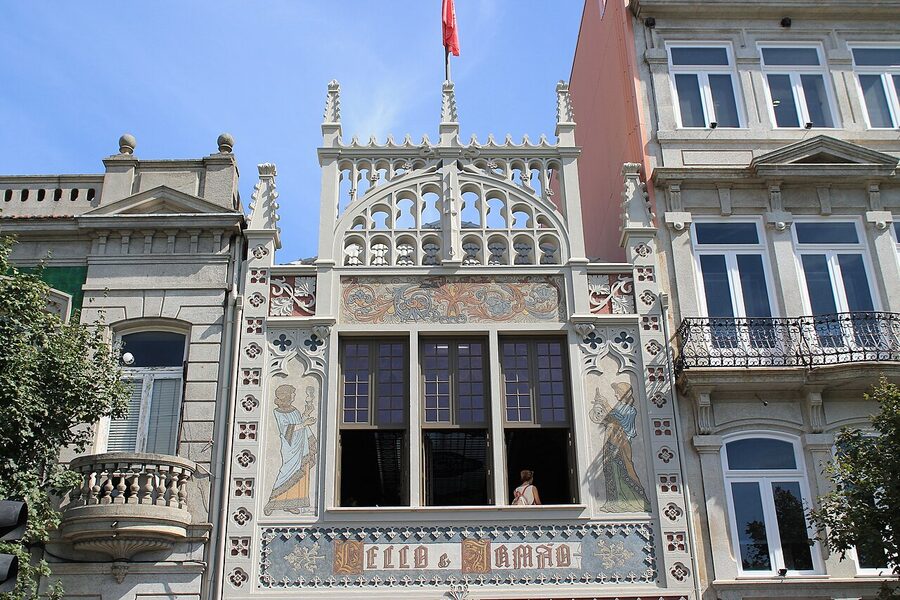 Livraria Lello bookshop exterior in Porto