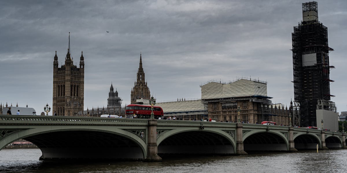 Westminster Bridge with the Palace of Westminster and Big Ben in the background