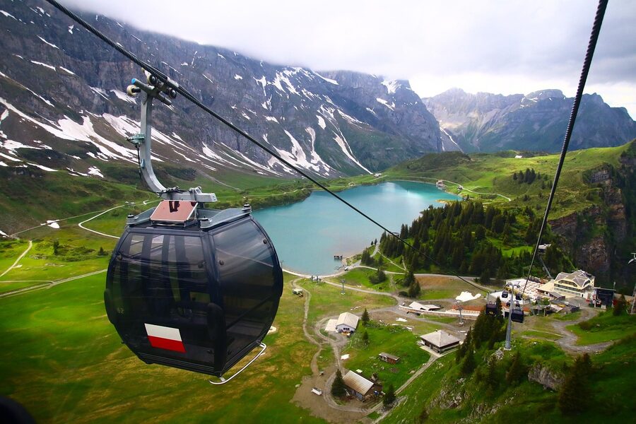 Lucerne Titlis cable car Switzerland