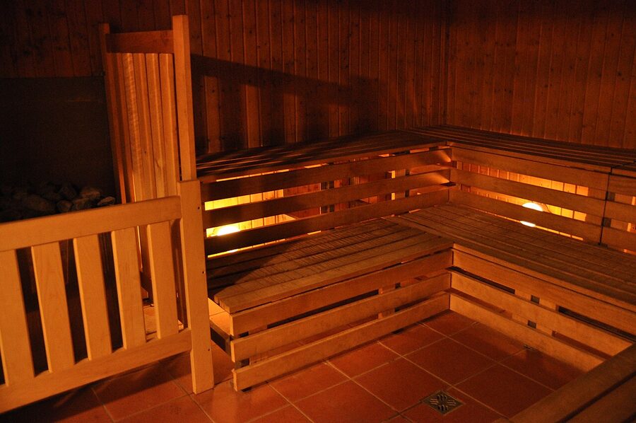 Finnish sauna in Budapest wellness section