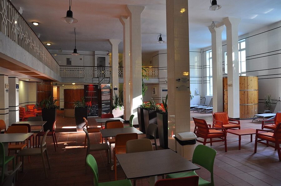 Modern wellness section interior in Budapest