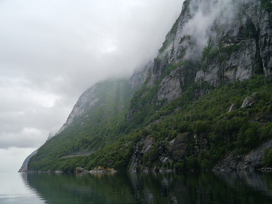 Lysefjord aerial view from Lysebotn