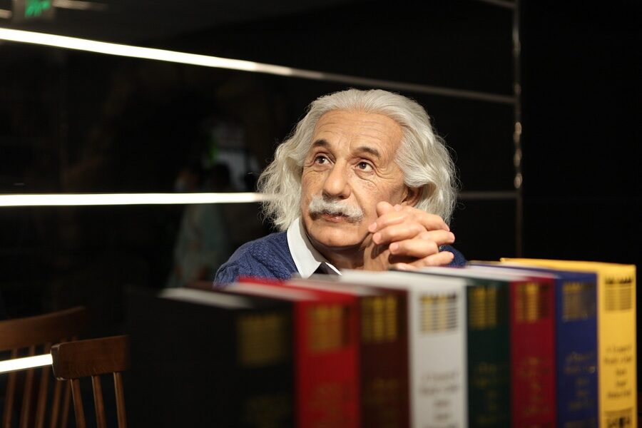 Wax figure of Albert Einstein