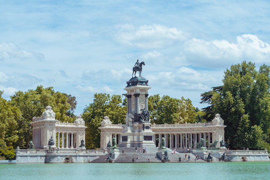 Monument to Alfonso XII in Retiro Park Madrid