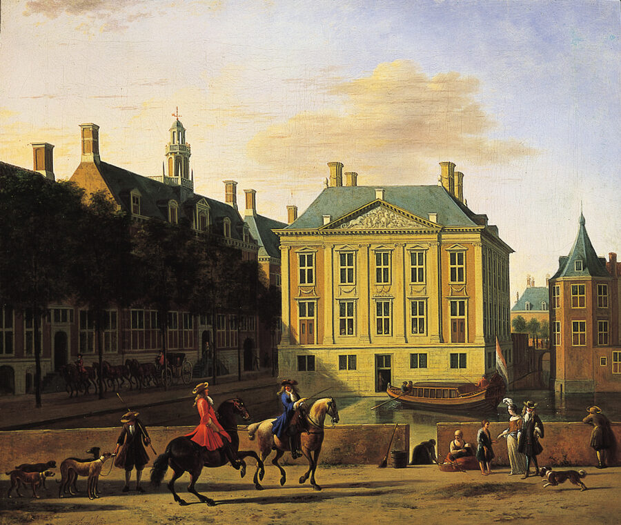 17th century painting of the Mauritshuis by Berckheyde