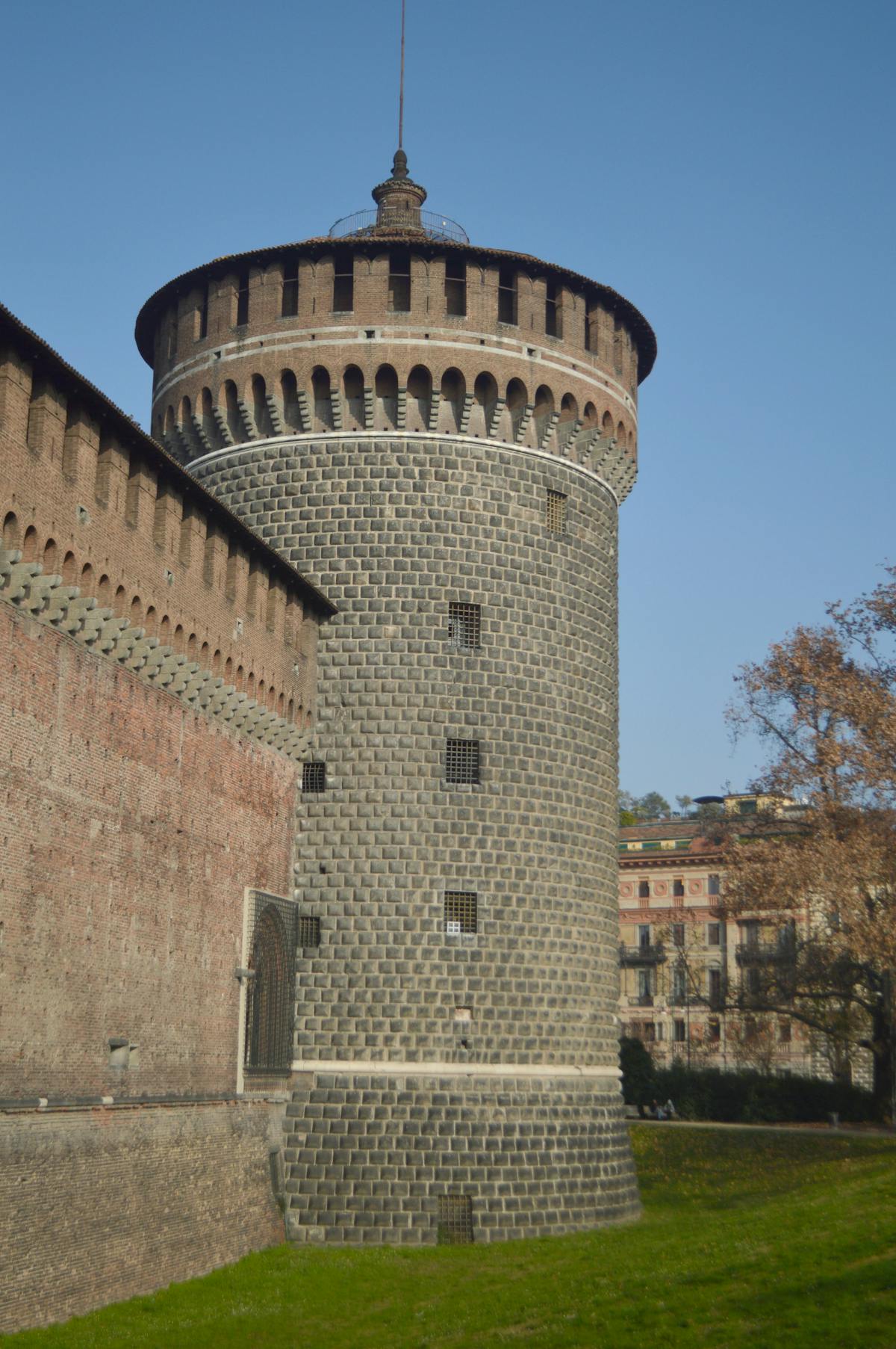 Castello Sforzesco gardens in Milan