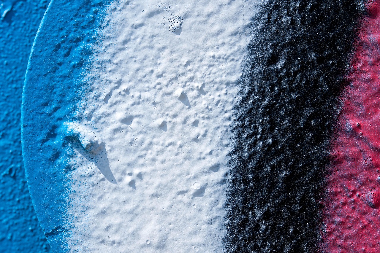 Colorful graffiti and street art on a wall in Amsterdam