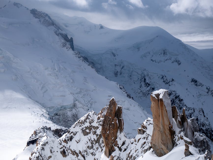 Winter Mont Blanc landscape French Alps