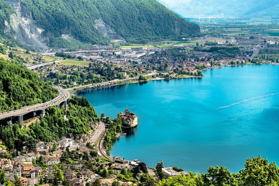 Chillon Castle Montreux Lake Geneva Switzerland
