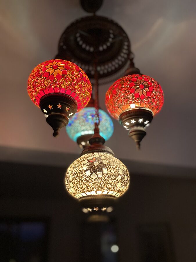 Turkish mosaic lamp style