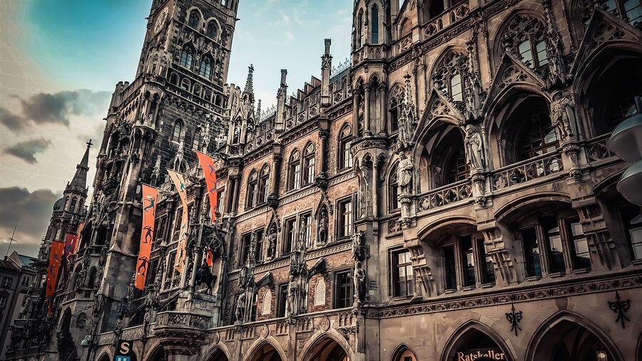 Munich Marienplatz view HDR