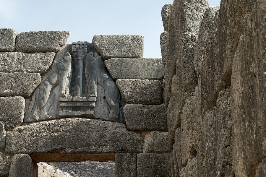 Mycenae Lion Gate stone archway