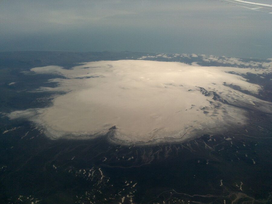 Mýrdalsjökull glacier aerial Iceland Katla volcano