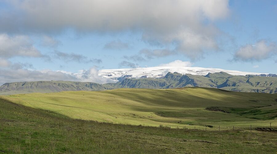 Mýrdalsjökull Glacier from Road 1 Iceland