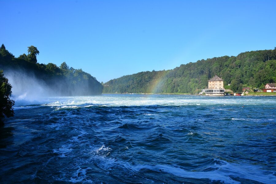 Neuhausen Schaffhausen Rheinfall with castle