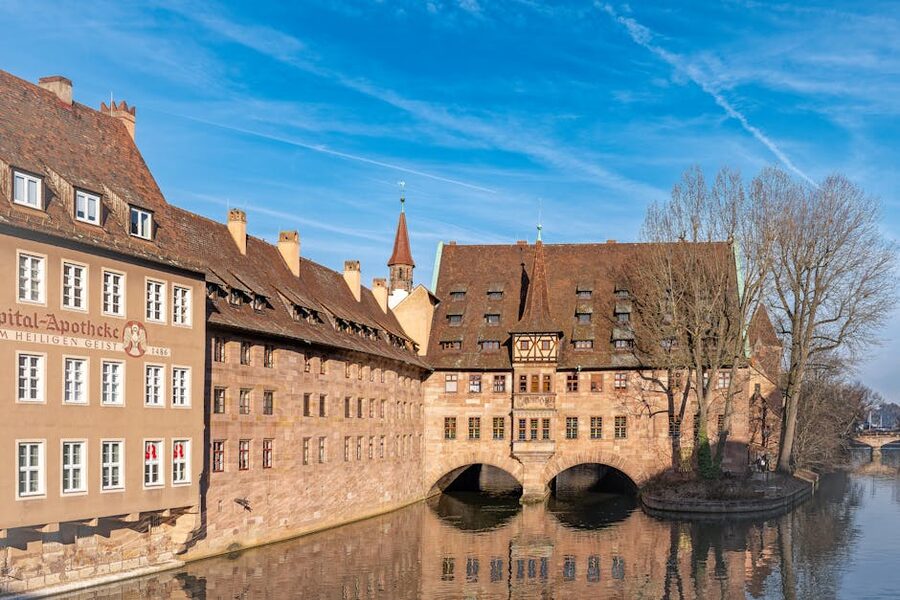 Nuremberg medieval water reflection