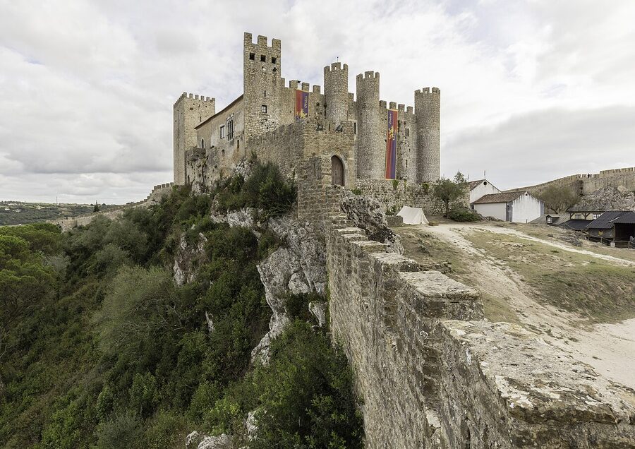 Castle of Obidos northeast corner medieval walls