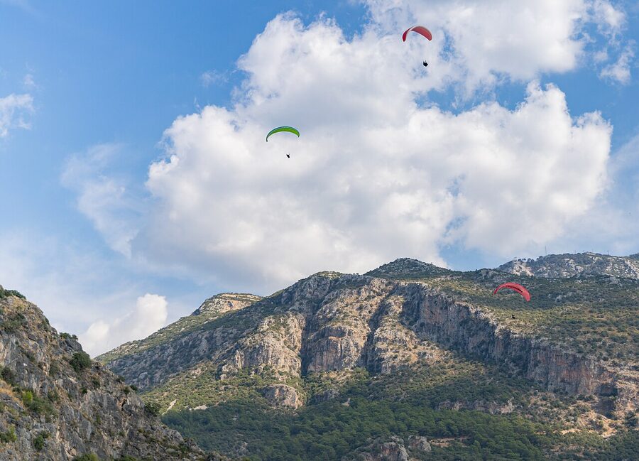 Paragliding from Babadag Mountain over Blue Lagoon
