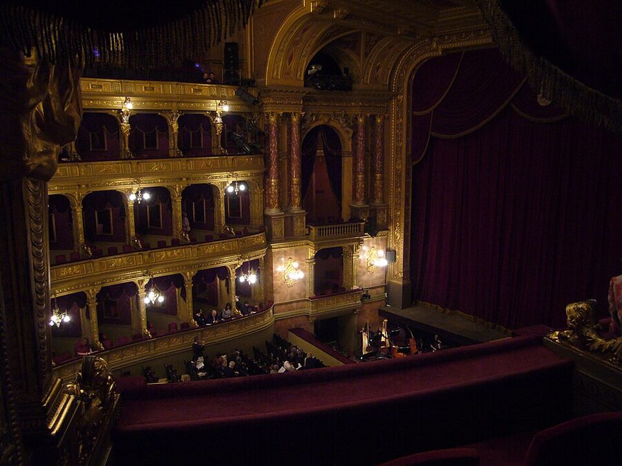 View of auditorium Hungarian State Opera House Budapest from seat