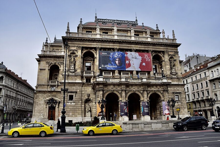 Balcony detail Hungarian State Opera House Budapest