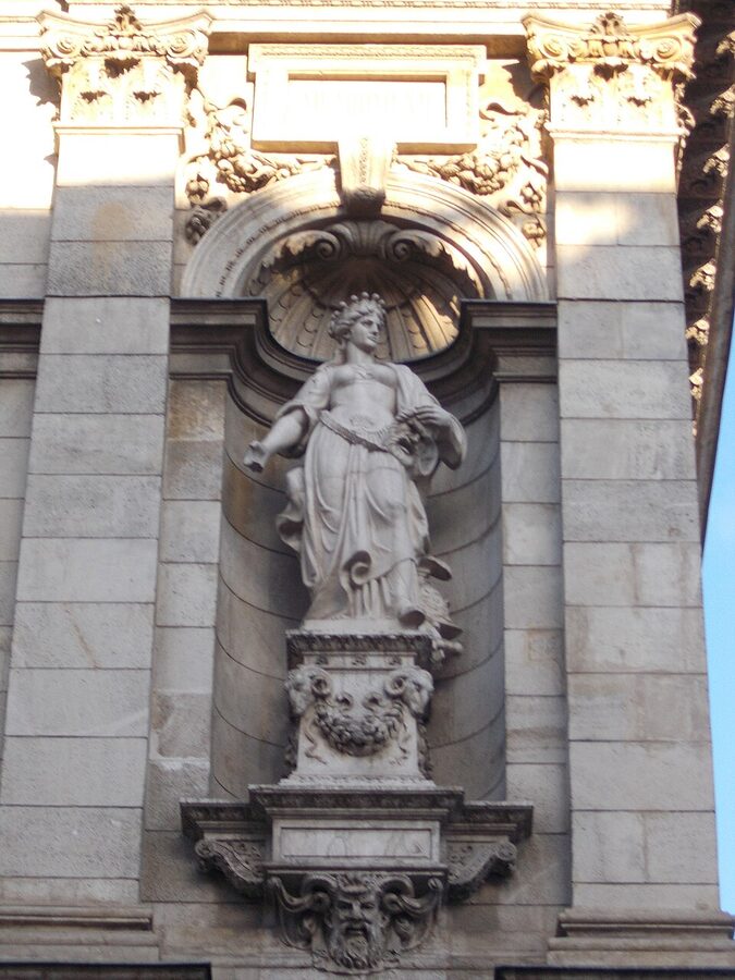 Statue of muse Erato Hungarian State Opera House Budapest