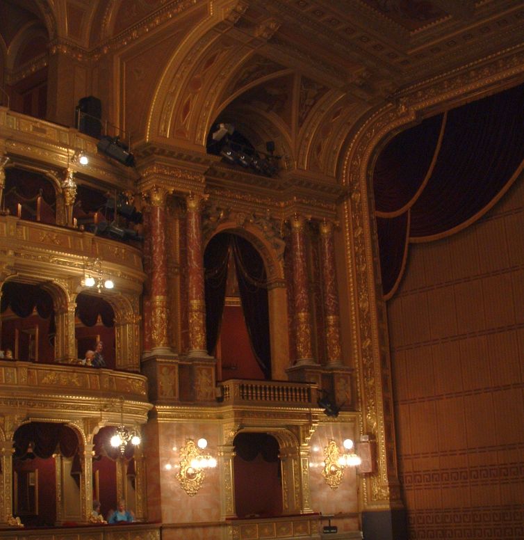 Side boxes Hungarian State Opera House Budapest auditorium