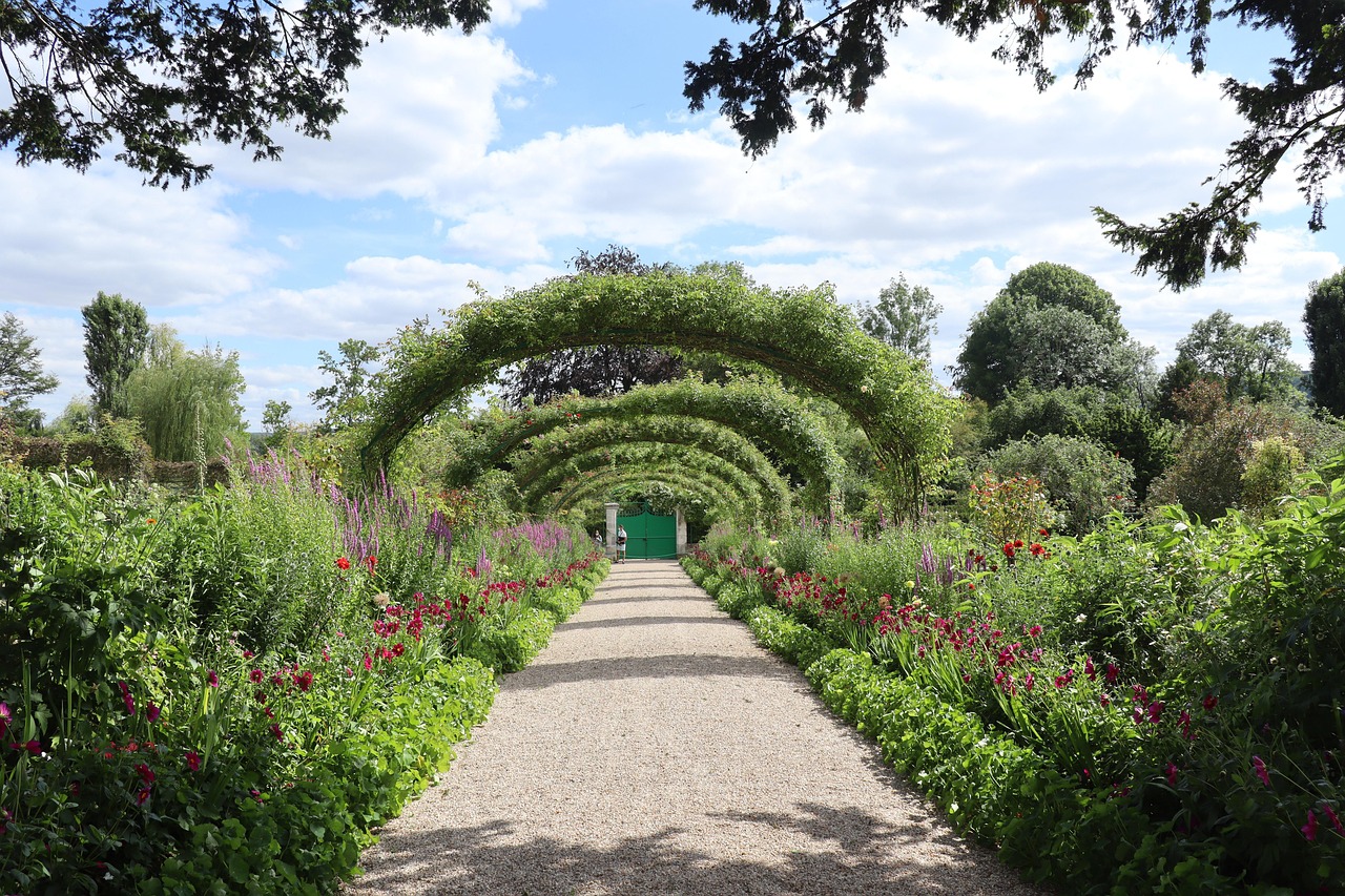 Colourful flower gardens at Monet's estate in Giverny