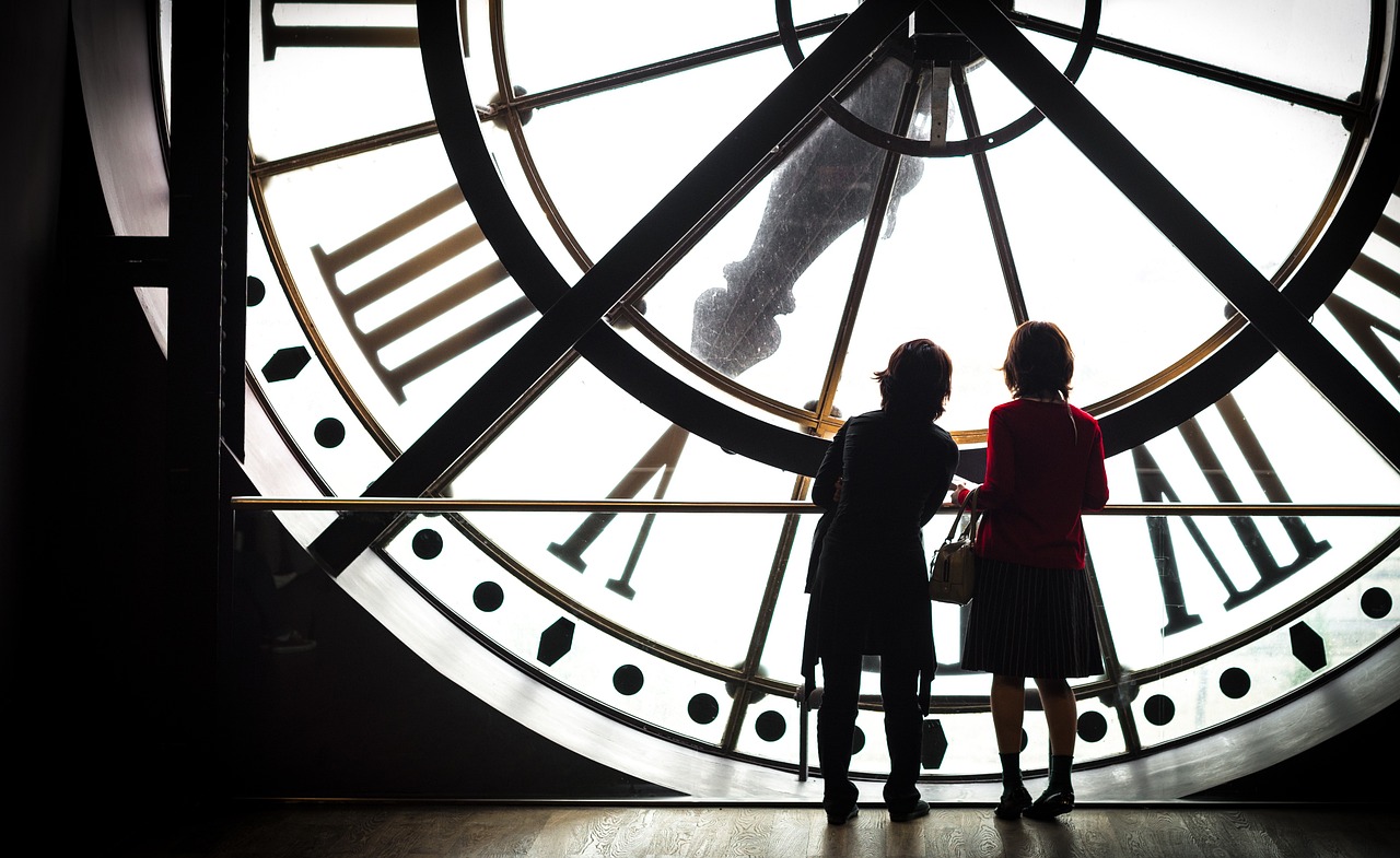 The famous clock inside the Orsay Museum in Paris
