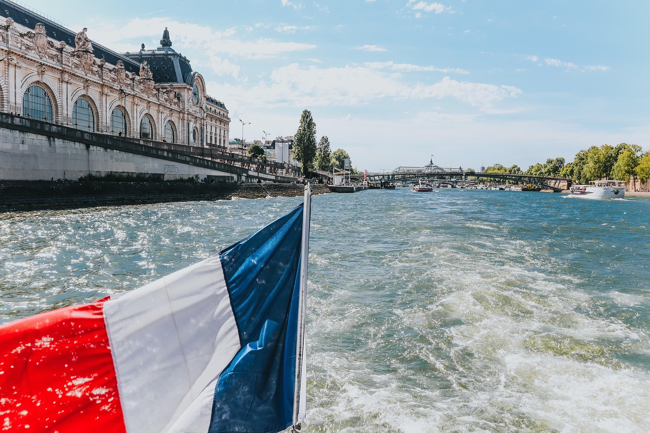 The Seine River flowing through Paris