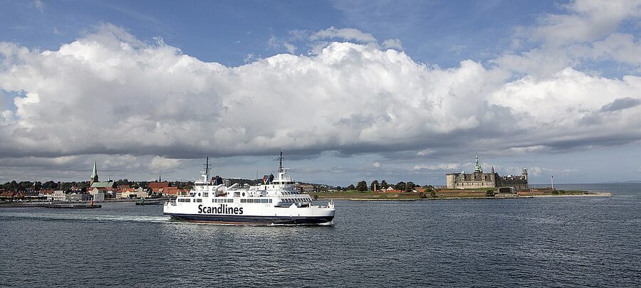 Oresund ferry Helsingor Kronborg Castle Scandlines