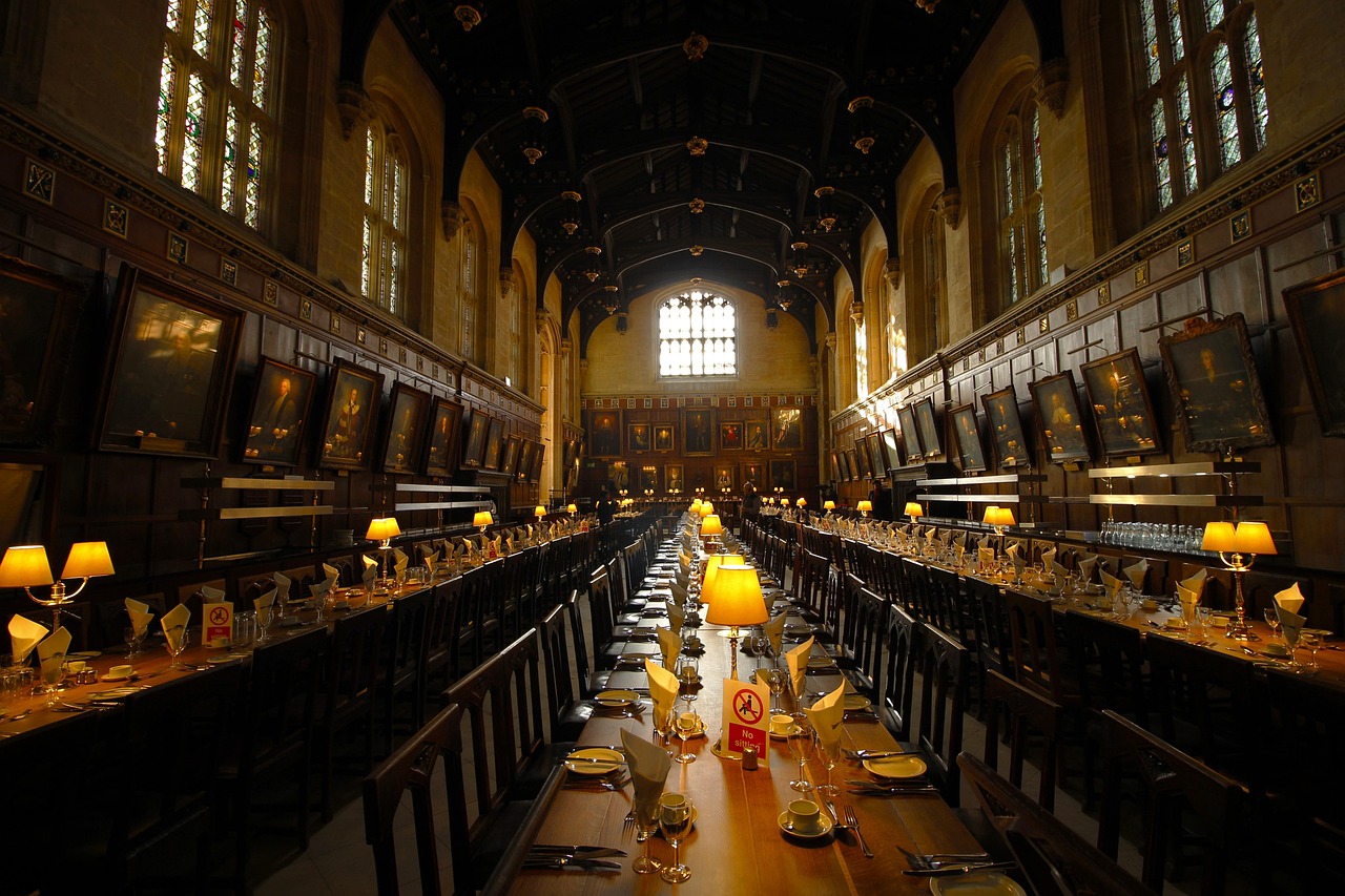 The Great Hall dining room at Christ Church College Oxford used as inspiration for Harry Potter