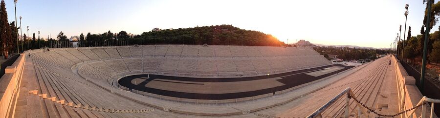 Panathenaic Stadium Athens sunset