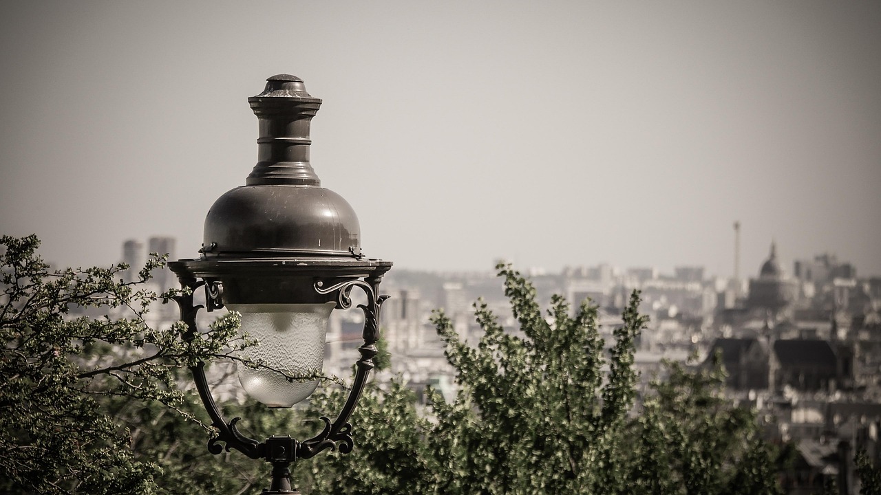 Panoramic view of Paris from Montmartre hill