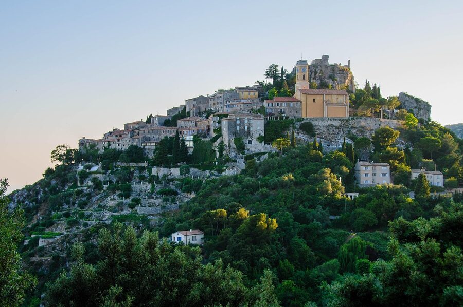 Historic architecture in the hilltop village of Eze France