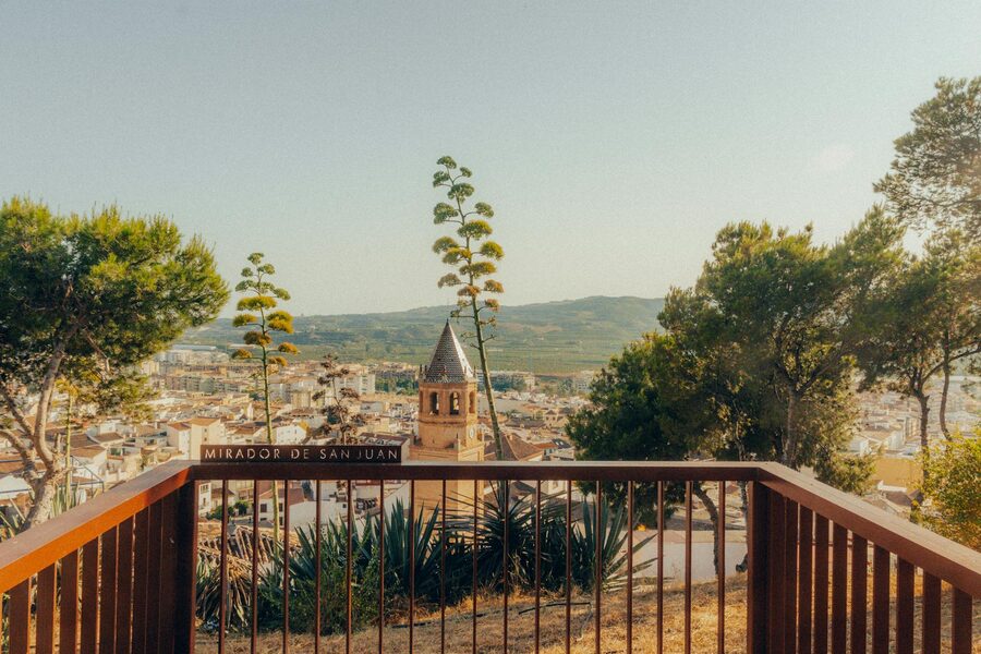Sweeping landscape view from a mirador in Granada overlooking the city and surrounding hills