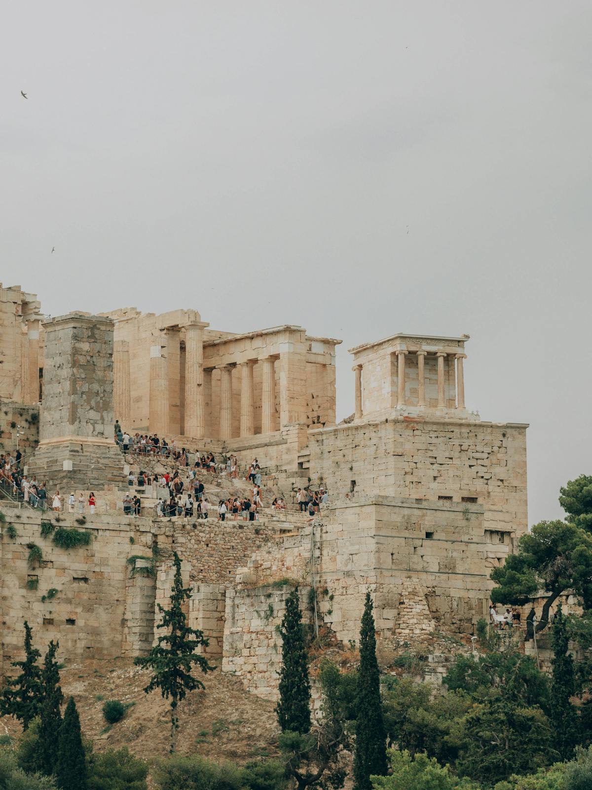 Tourists visiting the Acropolis in Athens