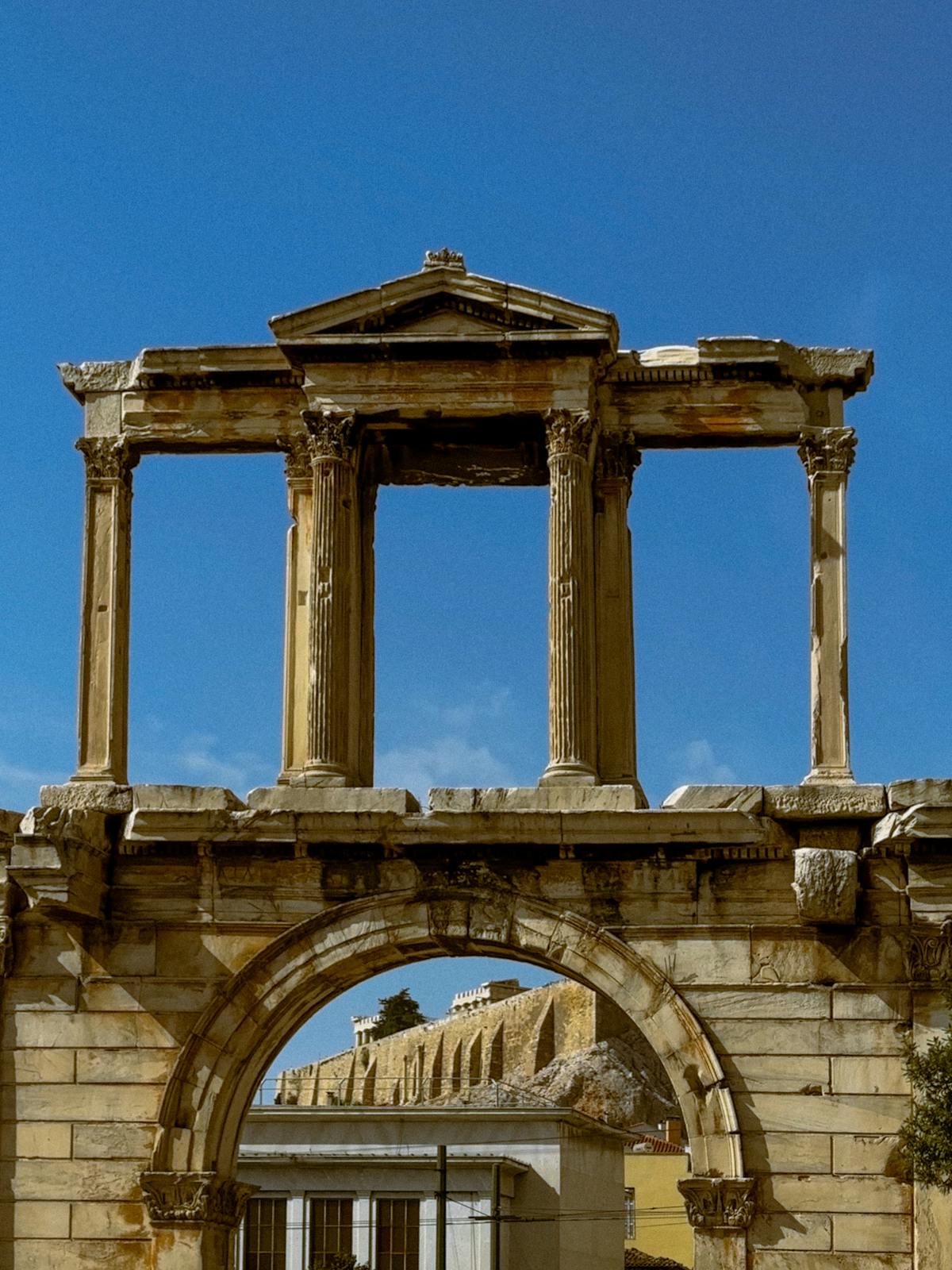 Hadrian's Arch monument in Athens