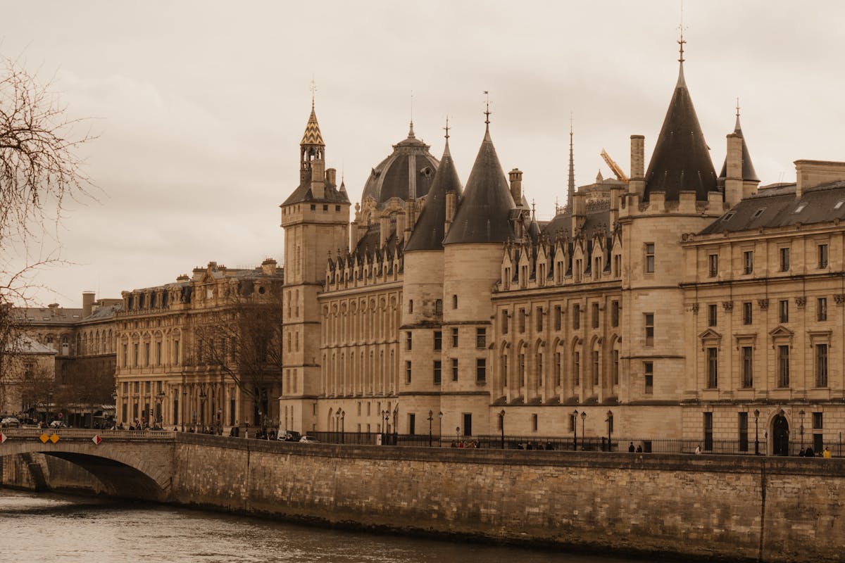 The Conciergerie building along the Seine River in Paris