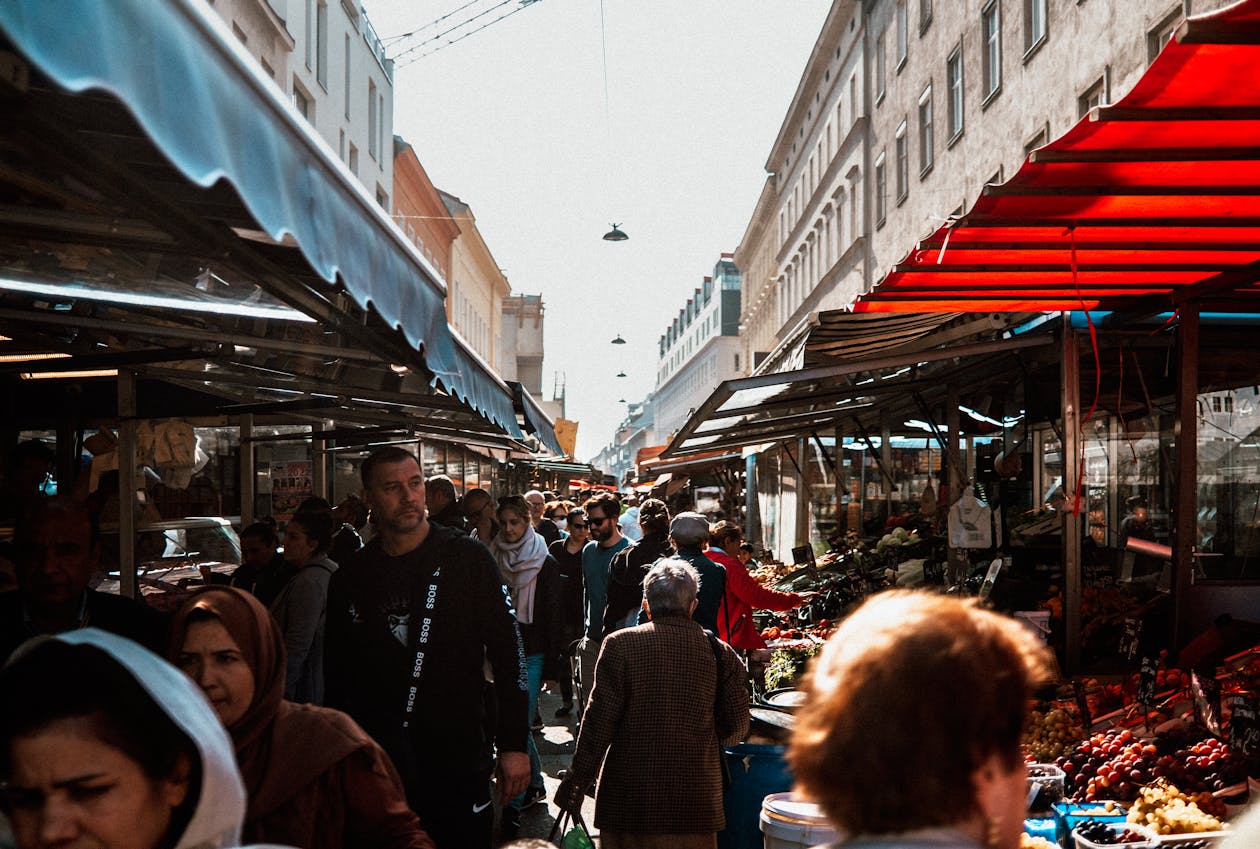 Stalls at the Naschmarkt in Vienna