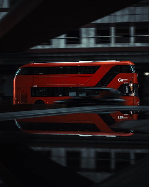 Double decker sightseeing bus on a Berlin street