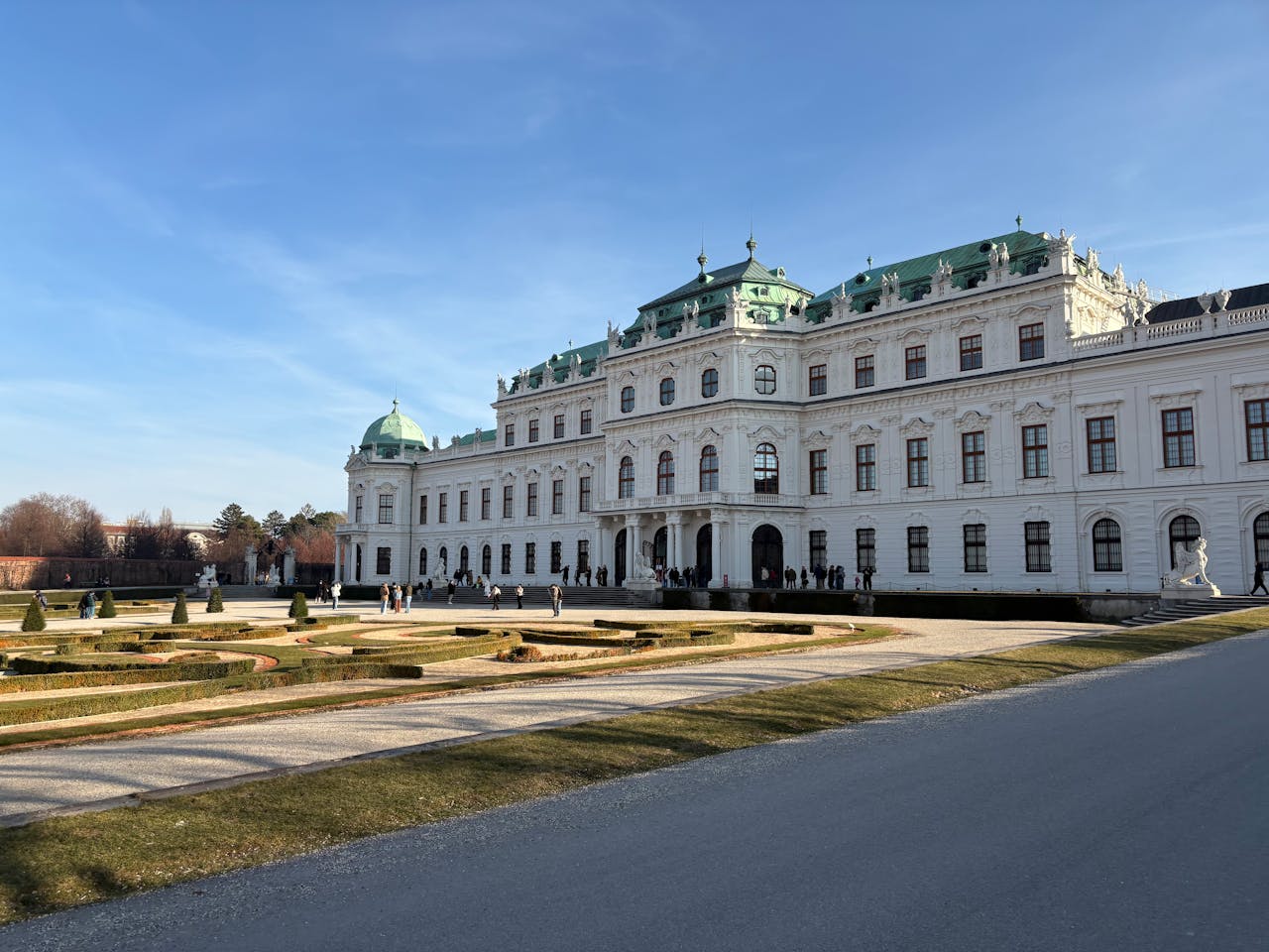 Baroque architecture detail of Belvedere Palace Vienna on a sunny day