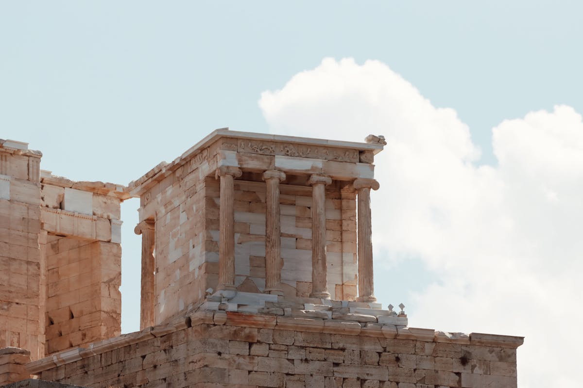 Sunset light over the Athens Acropolis