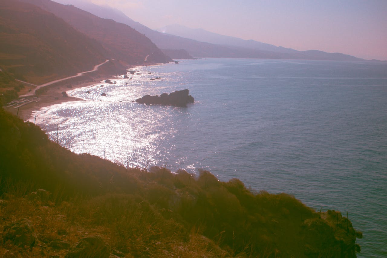The rugged coastline near Agios Nikolaos in eastern Crete