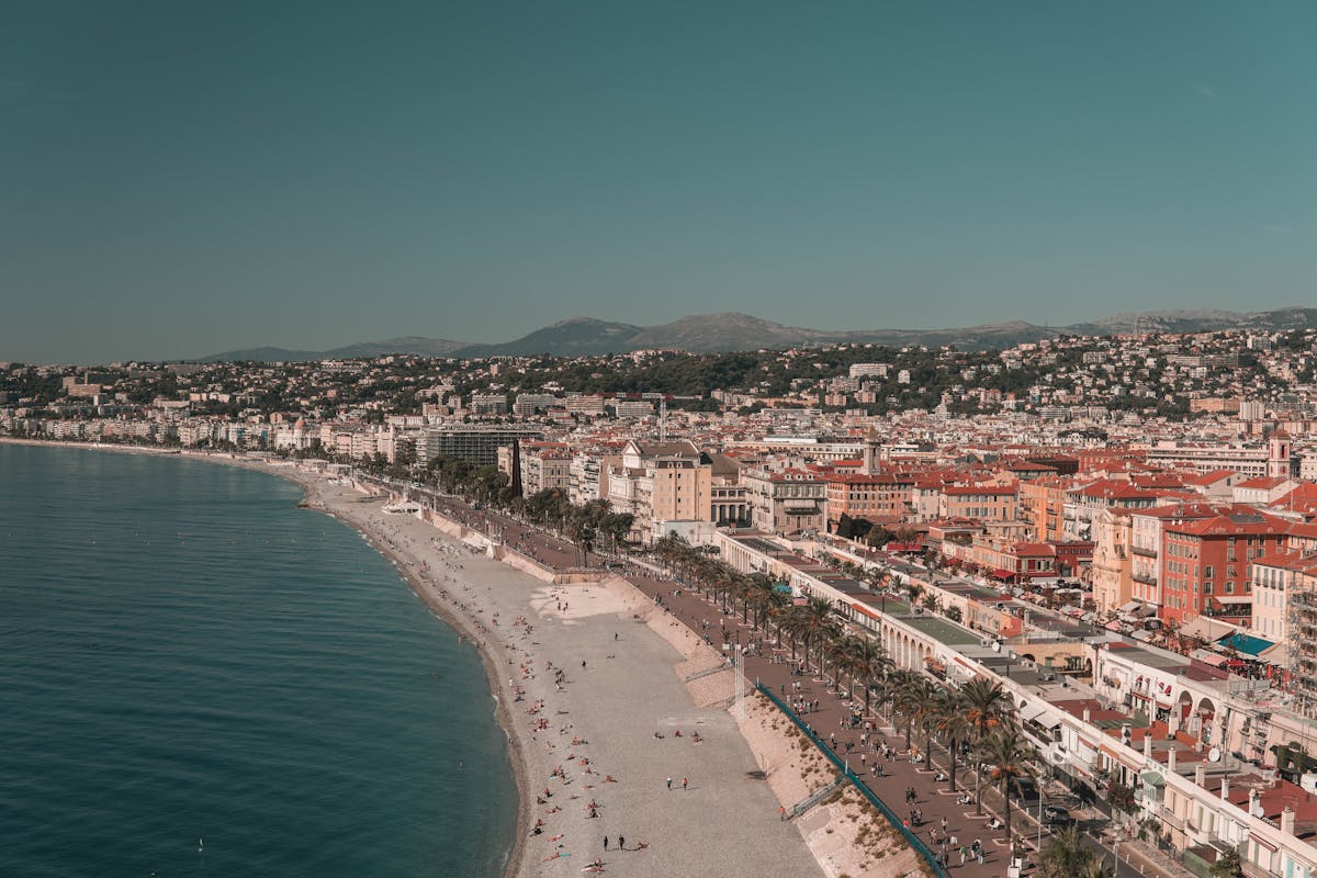 Nice beachside promenade Mediterranean