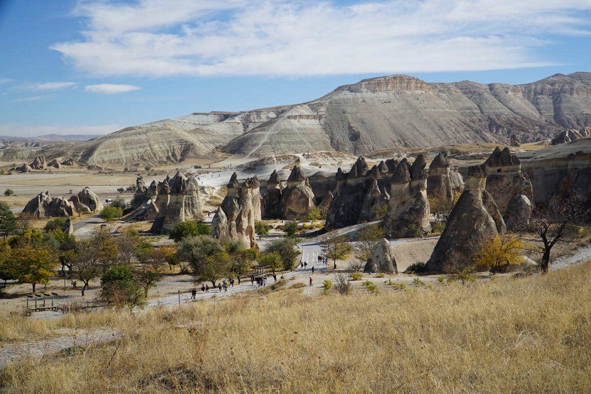 Rock formations in Pasabag Valley Cappadocia also known as Monks Valley