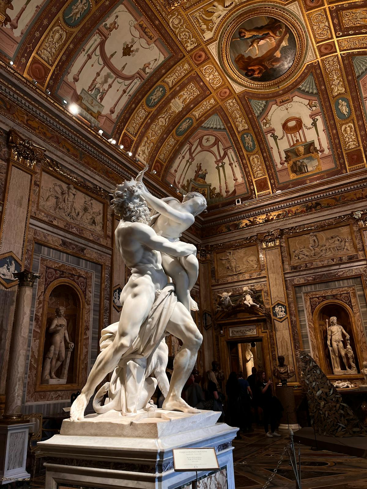 Bernini Rape of Proserpina marble sculpture at Galleria Borghese Rome