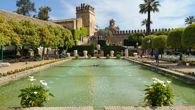 Alcazar de los Reyes Cristianos tower and walls in Cordoba