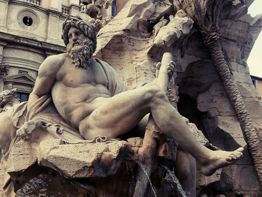 Piazza Navona square with the Fontana dei Quattro Fiumi fountain