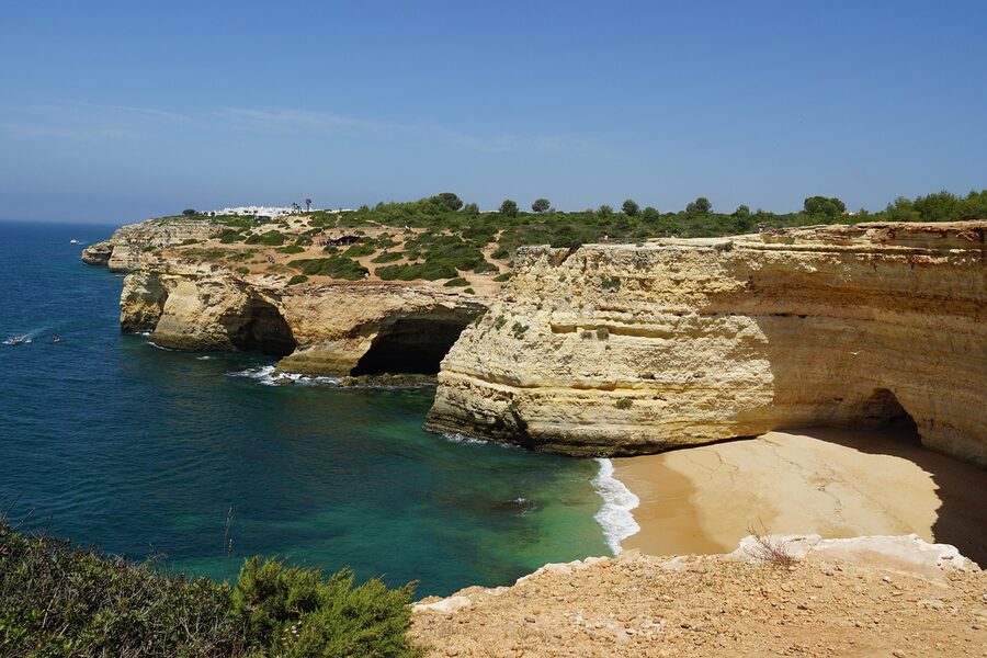 Algarve coast and Atlantic ocean in the south of Portugal