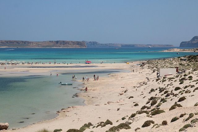 Balos Beach with turquoise sea in Crete Greece